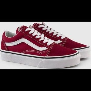 Vans old skool sneakers, red/maroon, 8’